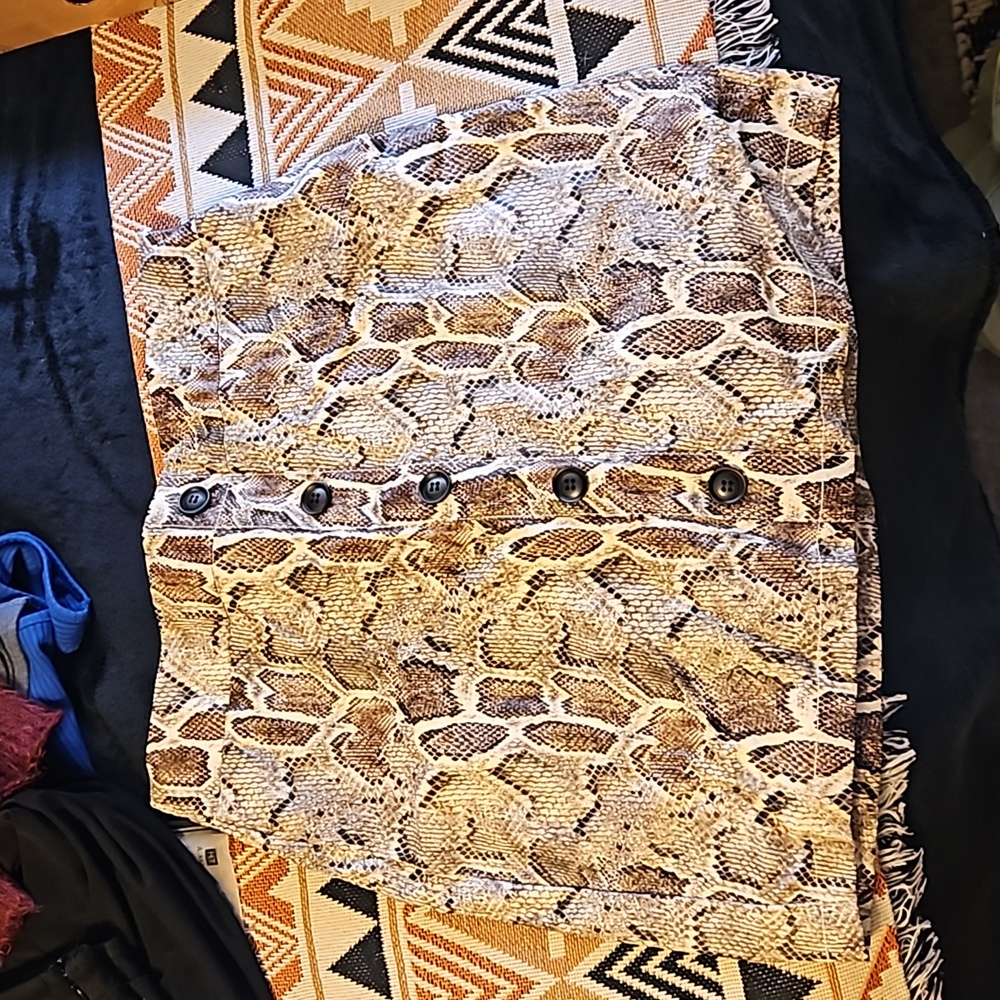 Snake print skirt